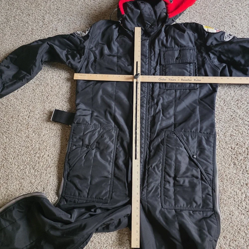 Vintage Arctic Cat Snowmobile Suit Mens Medium Large One Piece Zip-Off Hood‎